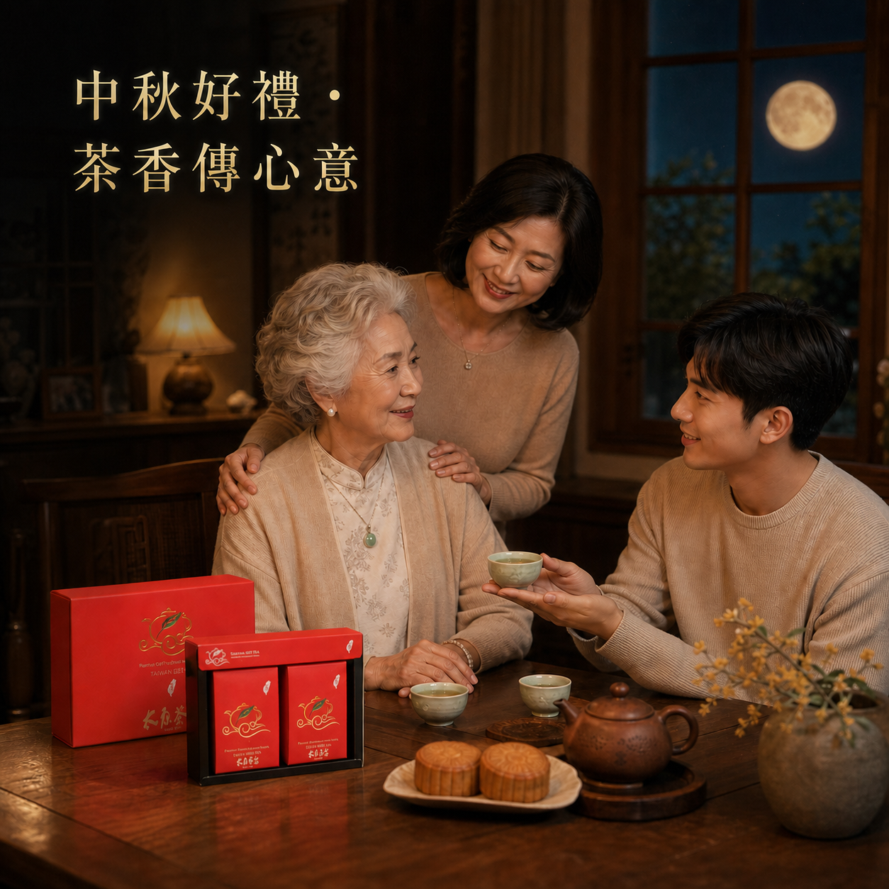 中秋茶禮與家人團聚品茶